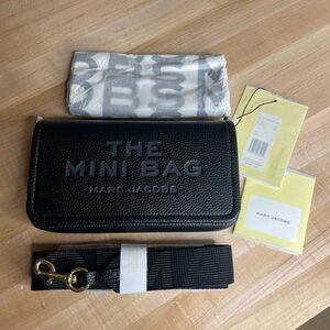 NWT Marc Jacobs Black Leather The Mini Bag